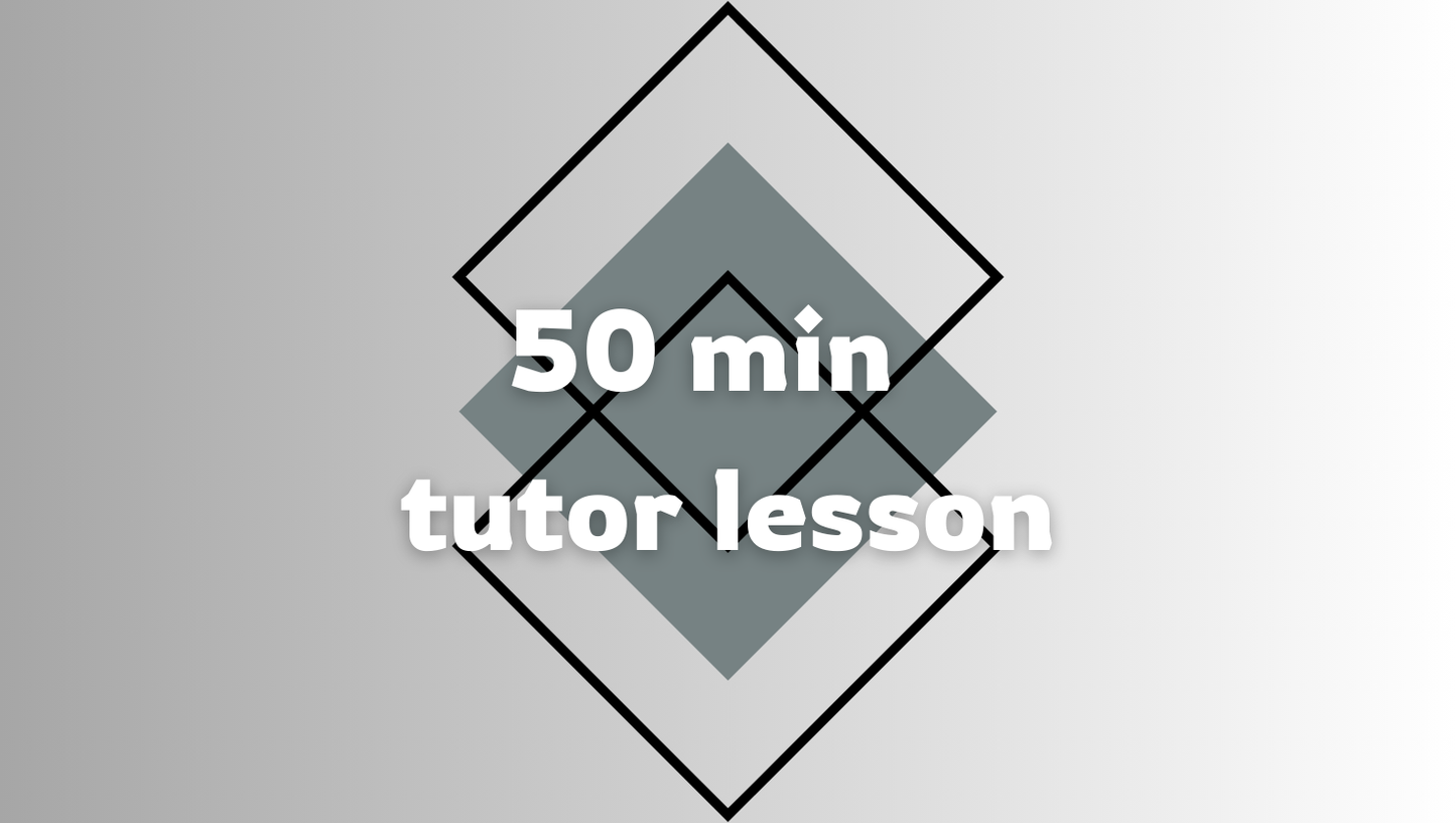 50 min tutor lesson 50分レッスン(単品)