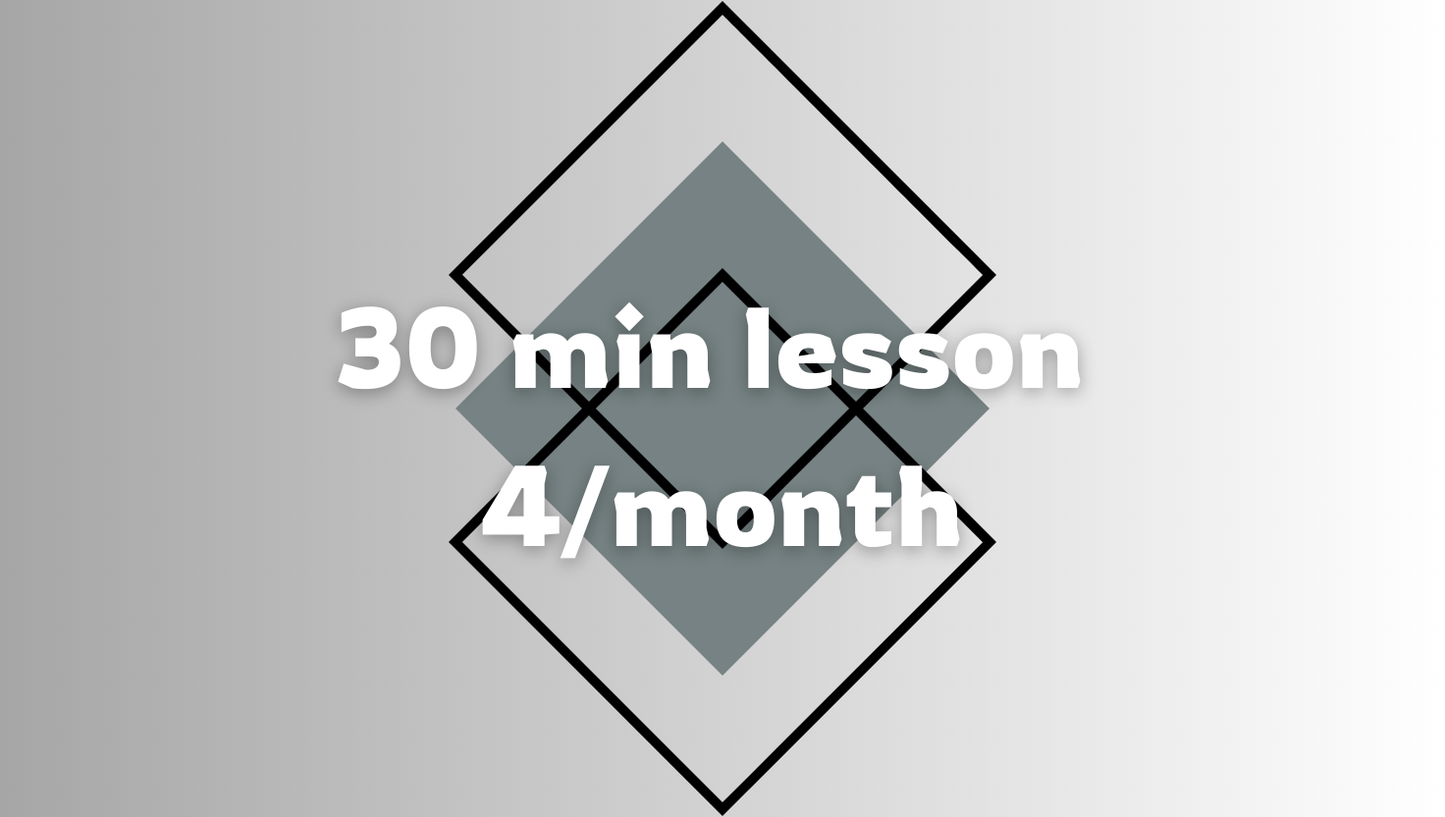 30 min Private Lecture /4x a month 月4回30分レッスン